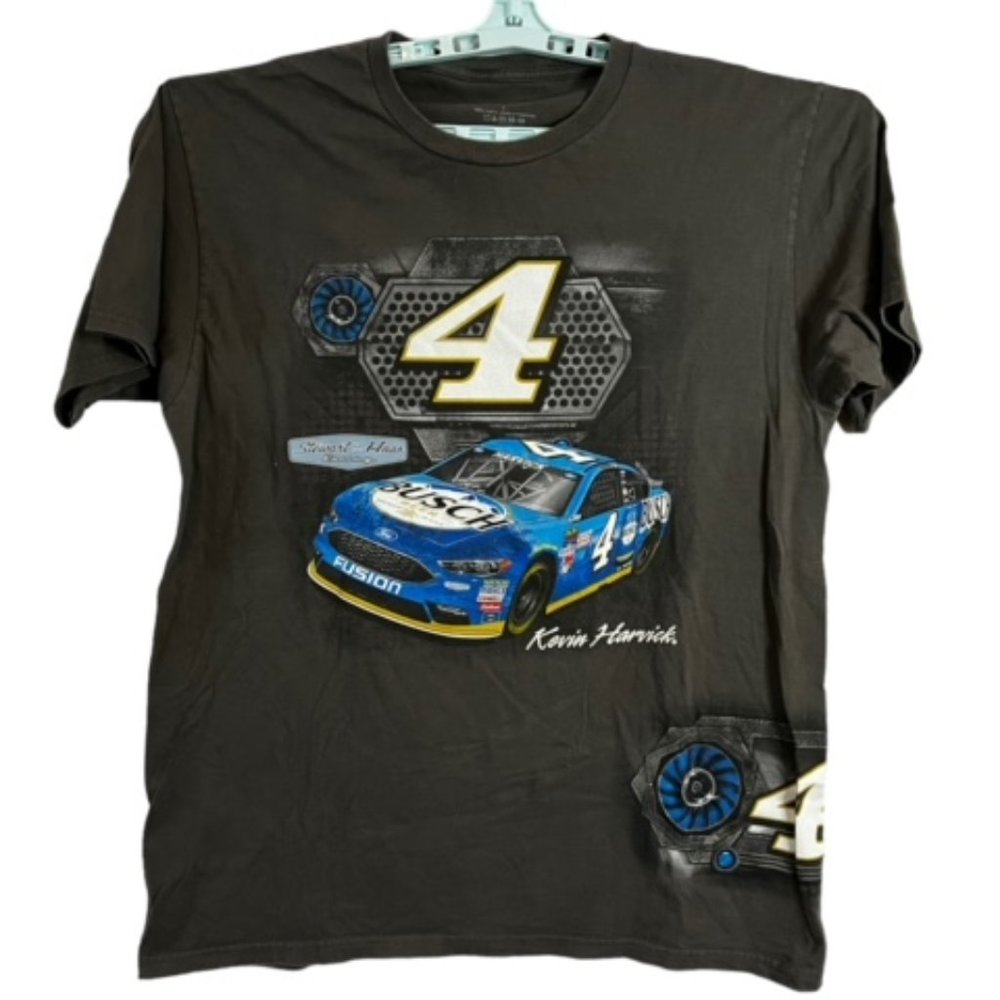 Kevin Harvick Stewart-Haas Racing Busch Beer Adult T Shirt Size Large